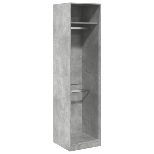vidaXL Wardrobe Concrete Grey 50x50x200 cm Engineered Wood 2