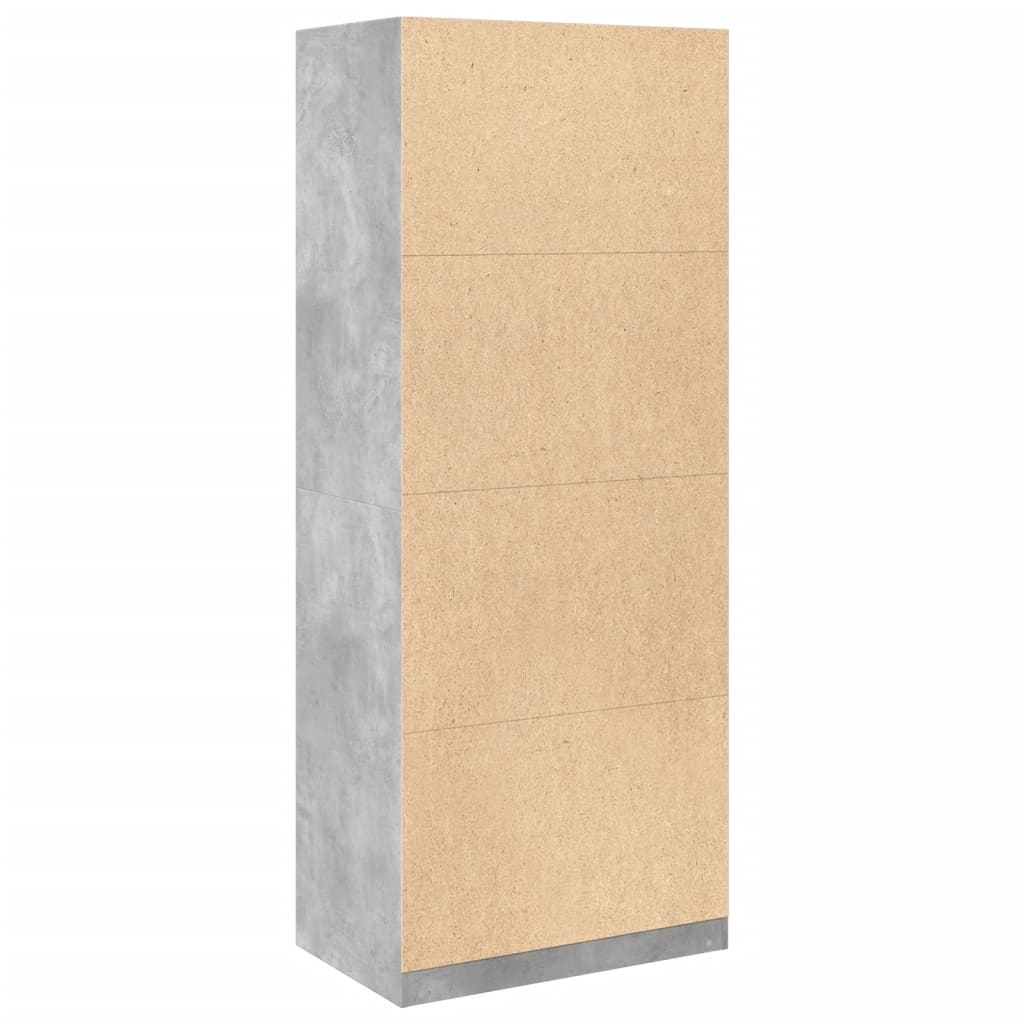 vidaXL Wardrobe Concrete Grey 80x50x200 cm Engineered Wood 6