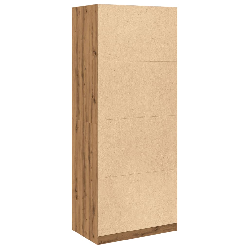 vidaXL Wardrobe Artisian Oak 80x50x200 cm Engineered Wood 6