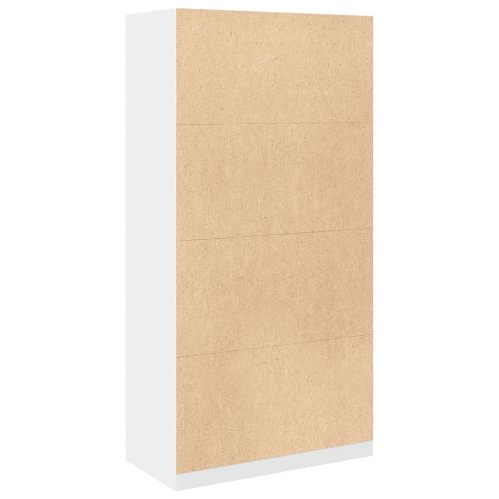 vidaXL Wardrobe White 100x50x200 cm Engineered Wood 6