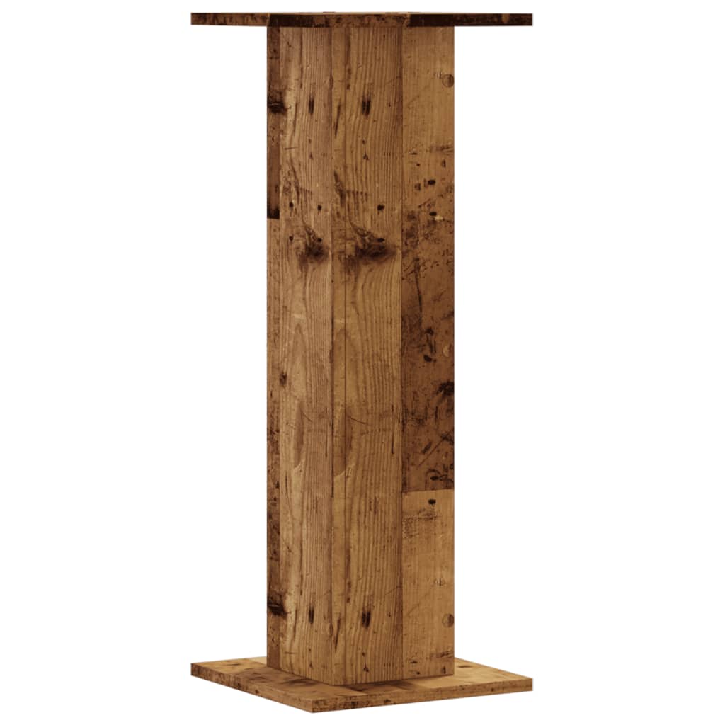 vidaXL Plant Stands 2 pcs Old Wood 30x30x80 cm Engineered Wood 6