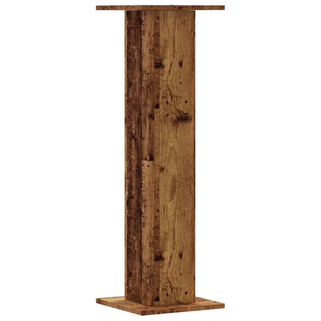 vidaXL Plant Stands 2 pcs Old Wood 30x30x95 cm Engineered Wood 6