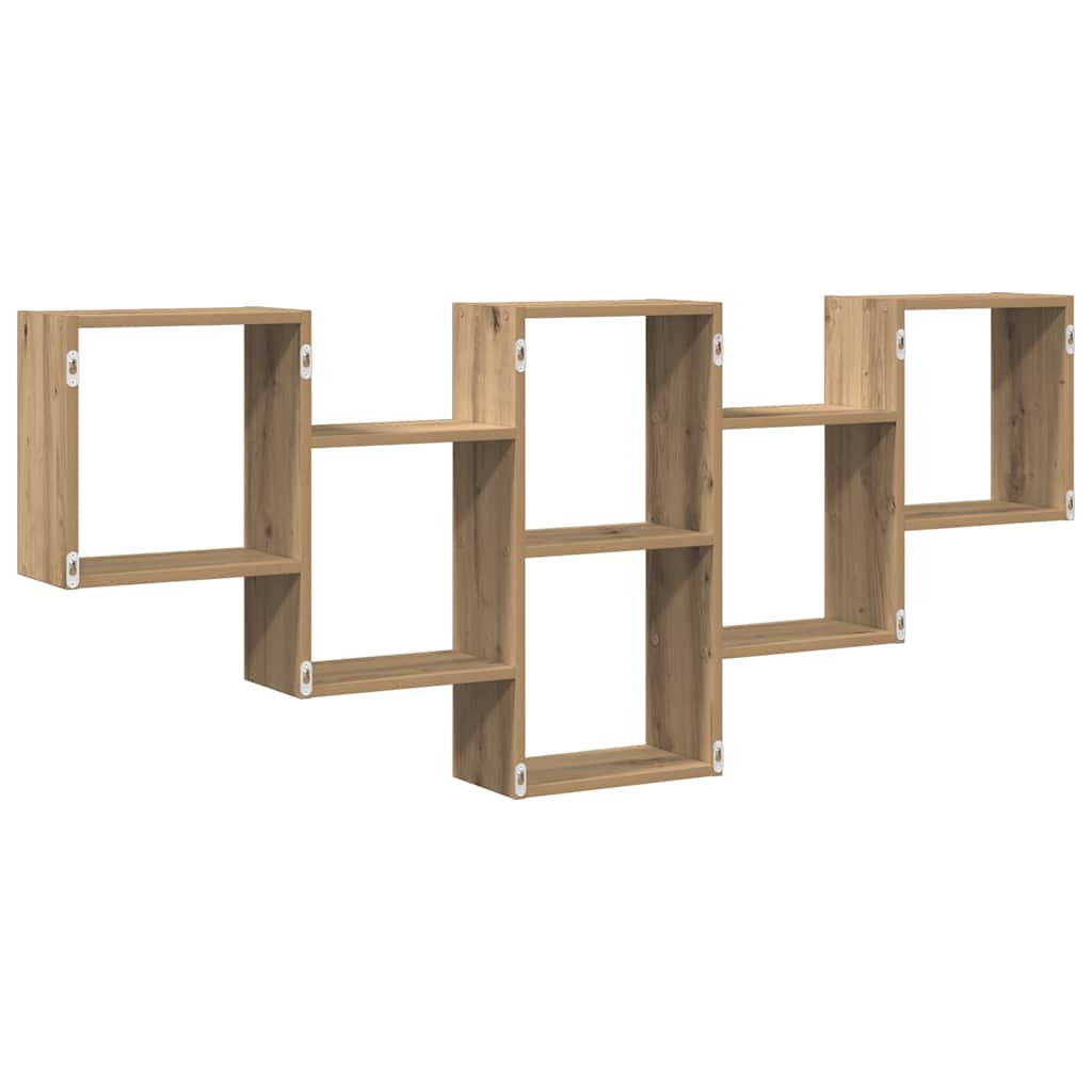 vidaXL Wall Shelf Artisian Oak 159x18x66 cm Engineered Wood 6