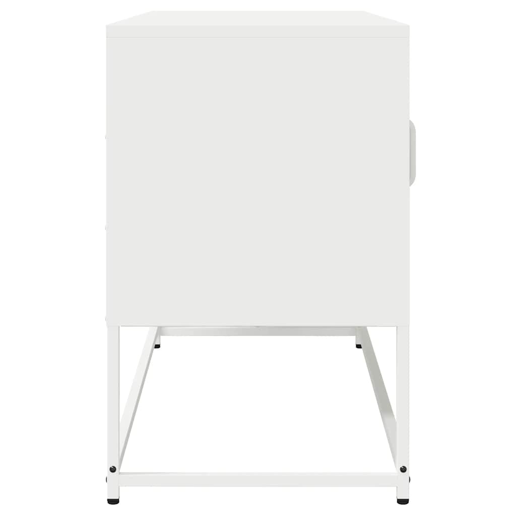 vidaXL TV Cabinet White 100.5x39x60.5 cm Cold-rolled Steel 6