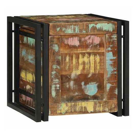 Storage Box Brown and Black Solid Depth 40 cm 40 cm 40 cm Reclaimed wood