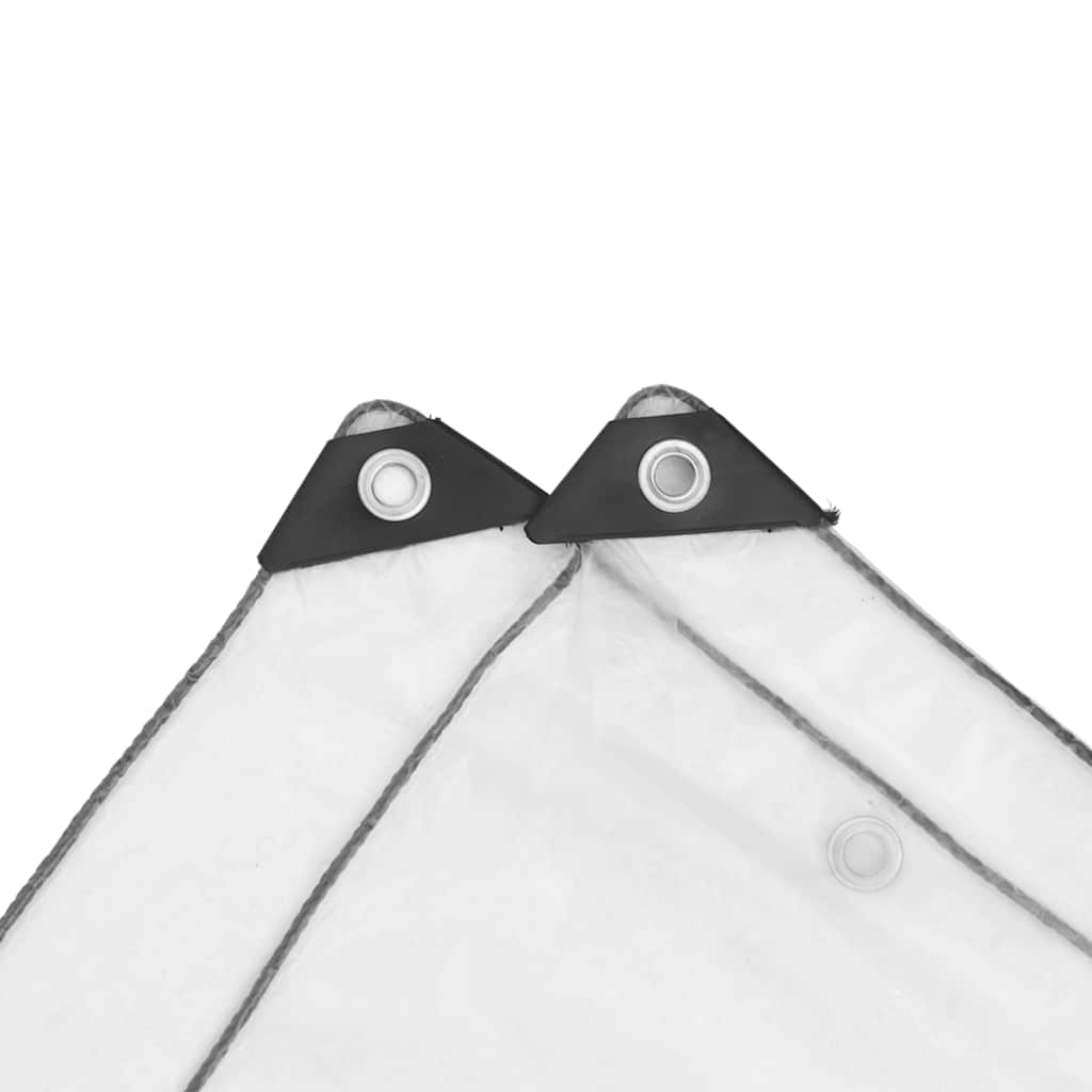 vidaXL Clear Tarpaulin with Eyelets 8x8 m Polyethylene 6