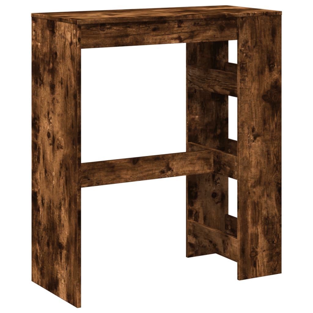 vidaXL Bar Table with Racks Smoked Oak 90x40x103.5 cm Engineered Wood 6