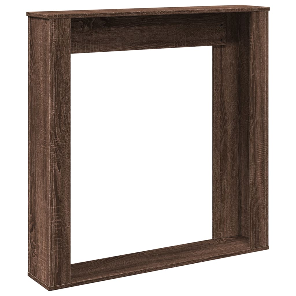 vidaXL Fireplace Surround Brown Oak 100x20x100 cm Engineered Wood 6