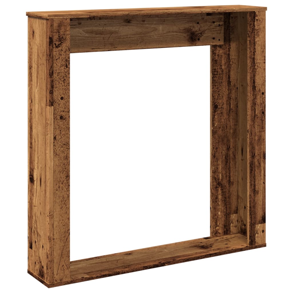 vidaXL Fireplace Surround Old Wood 100x20x100 cm Engineered Wood 6