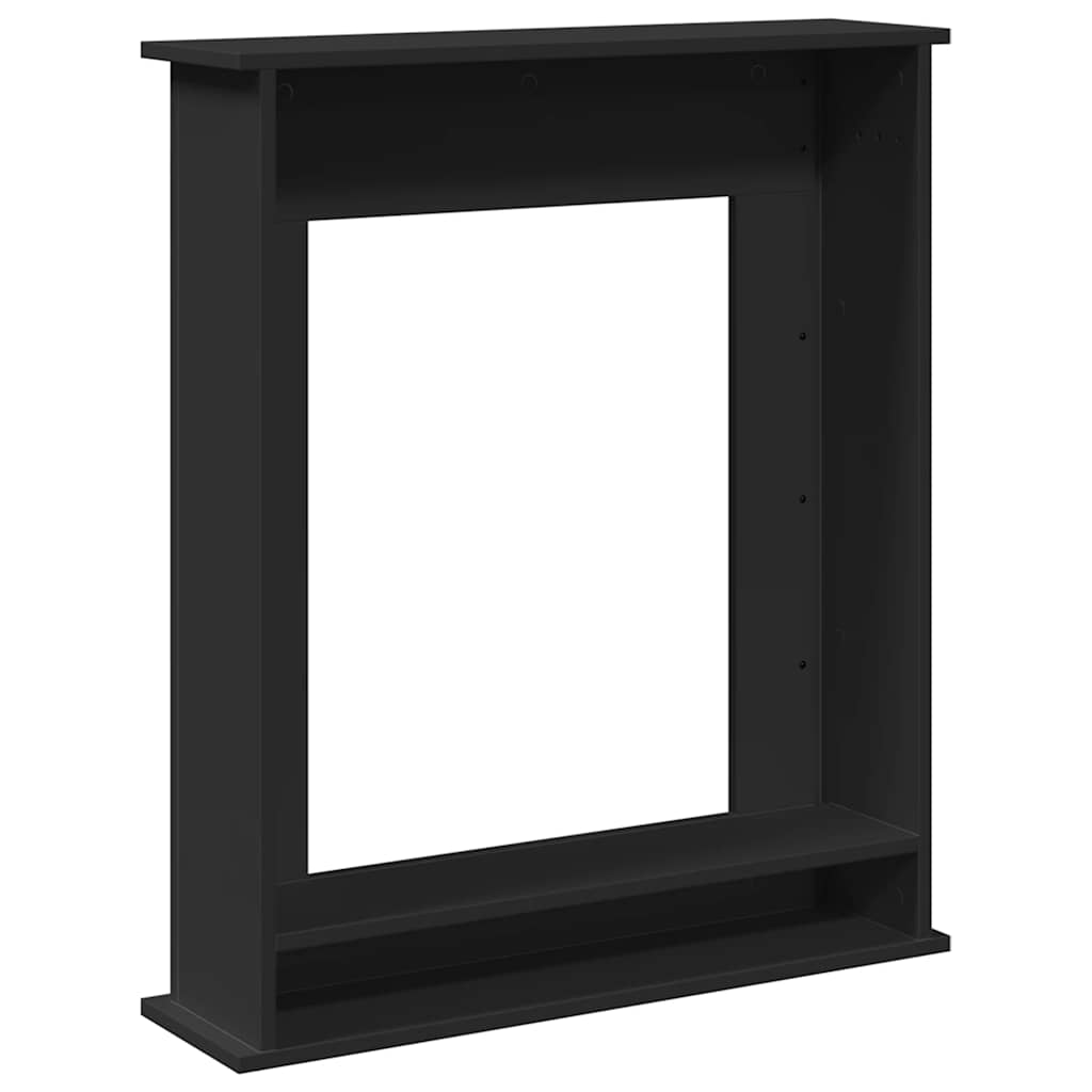 vidaXL Fireplace Surround Black 75x20x87.5 cm Engineered Wood 6