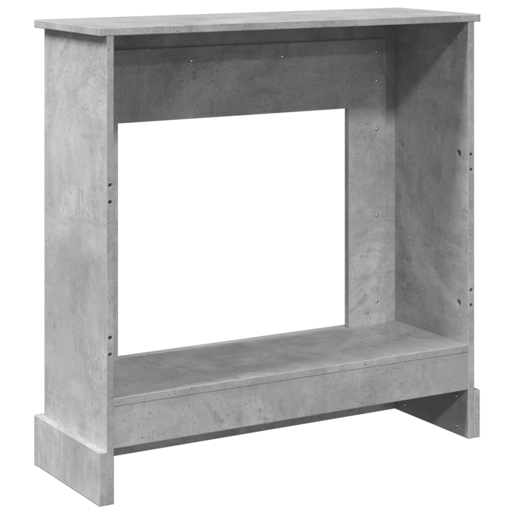 vidaXL Fireplace Surround Concrete Grey 90x30x90 cm Engineered Wood 6