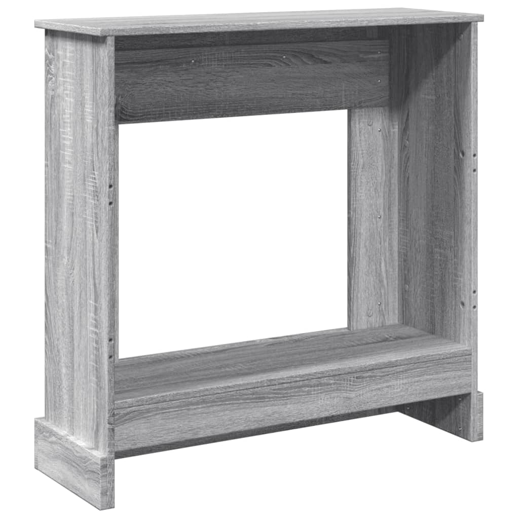 vidaXL Fireplace Surround Grey Sonoma 90x30x90 cm Engineered Wood 6