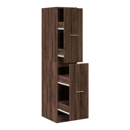 Apothecary Cabinet 30x41x144,5 cm Engineered Wood Width 30 cm Height 144.5 cm Brown oak
