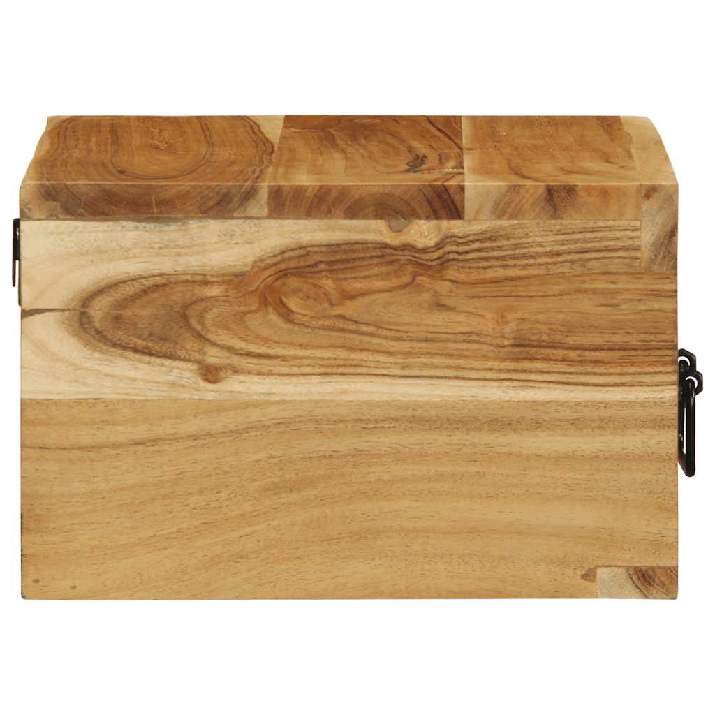 vidaXL Wall-mounted Bedside Cabinet Solid Wood Acacia 6