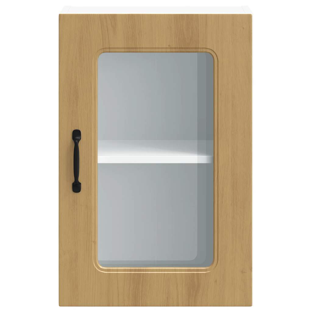 vidaXL Kitchen Wall Cabinet with Glass Door Kalmar Artisan Oak Engineered Wood 6