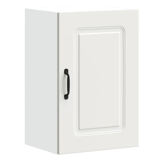 Kitchen Wall Cabinet "Kalmar" Engineered Wood White 1x wall cabinet (1 door) 40 cm wide 40 cm high–1x wall corner cabinet 57 cm wide 80 cm high 1x wall cabinet (1 door) 40 cm wide 60 cm high