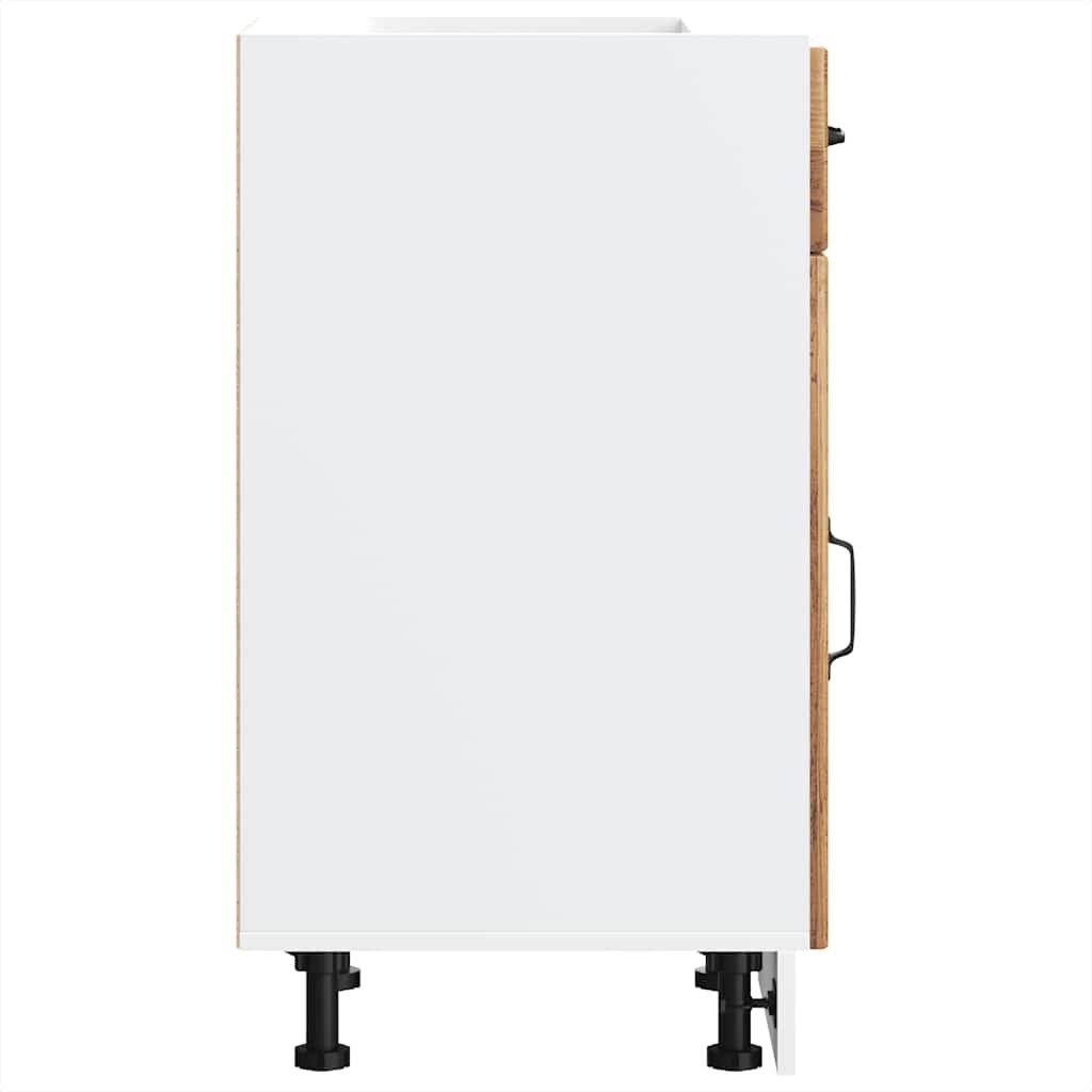vidaXL Kitchen Base Cabinet Lucca Old Wood Engineered Wood 6
