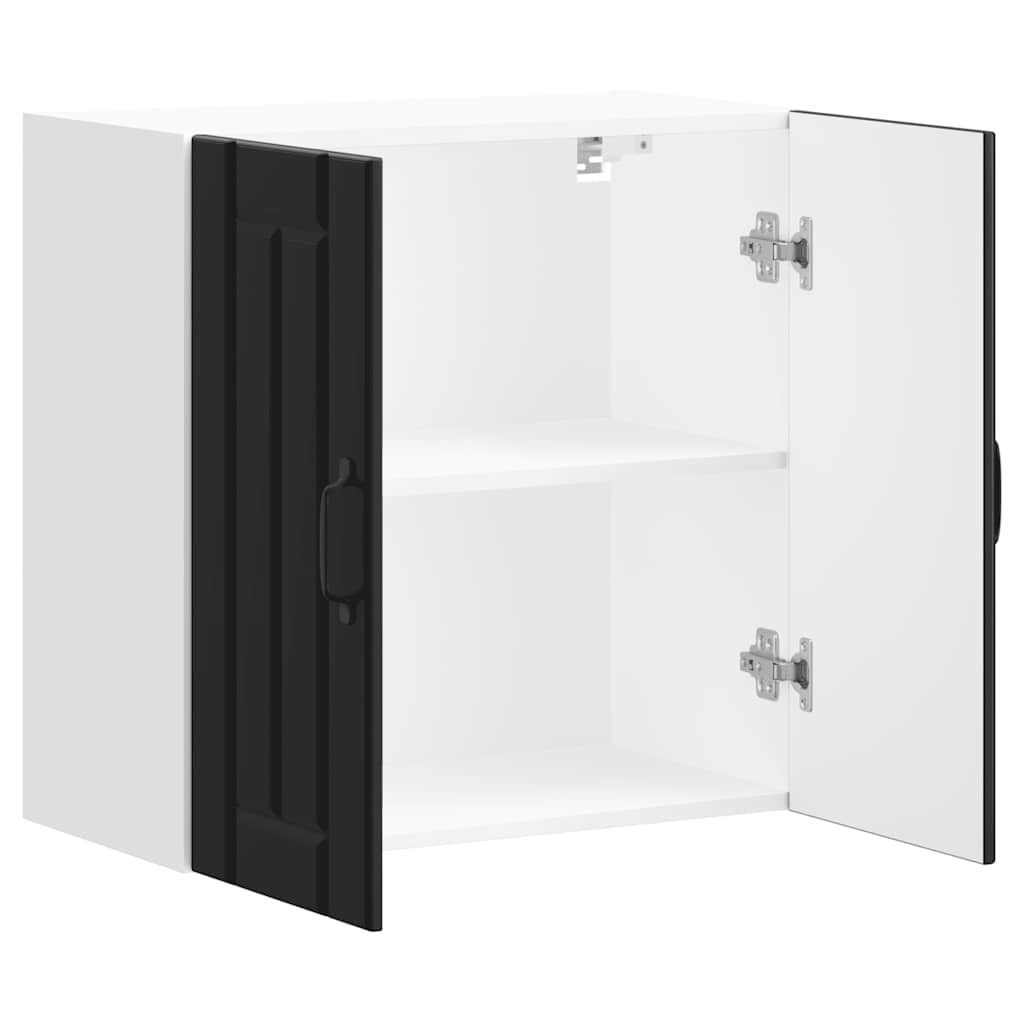 vidaXL Kitchen Wall Cabinet Lucca Black Engineered Wood 6