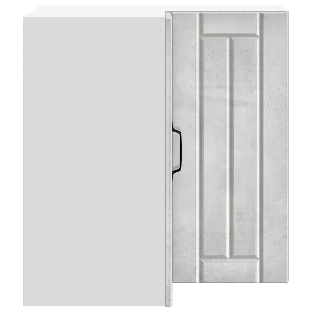 vidaXL Kitchen Wall Corner Cabinet Lucca Concrete Grey Engineered Wood 6