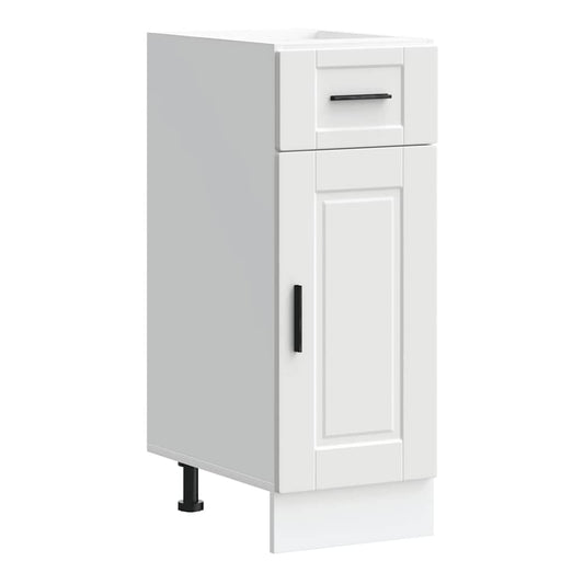 Kitchen Base Cabinet "Porto" Engineered Wood White 1x bottom cabinet (1 door 1 drawer) 30 cm wide 81.5 cm high–1x wall cabinet (1 door) 30 cm wide 100 cm high 1x bottom cabinet (1 door 1 drawer) 30 cm wide 81.5 cm high