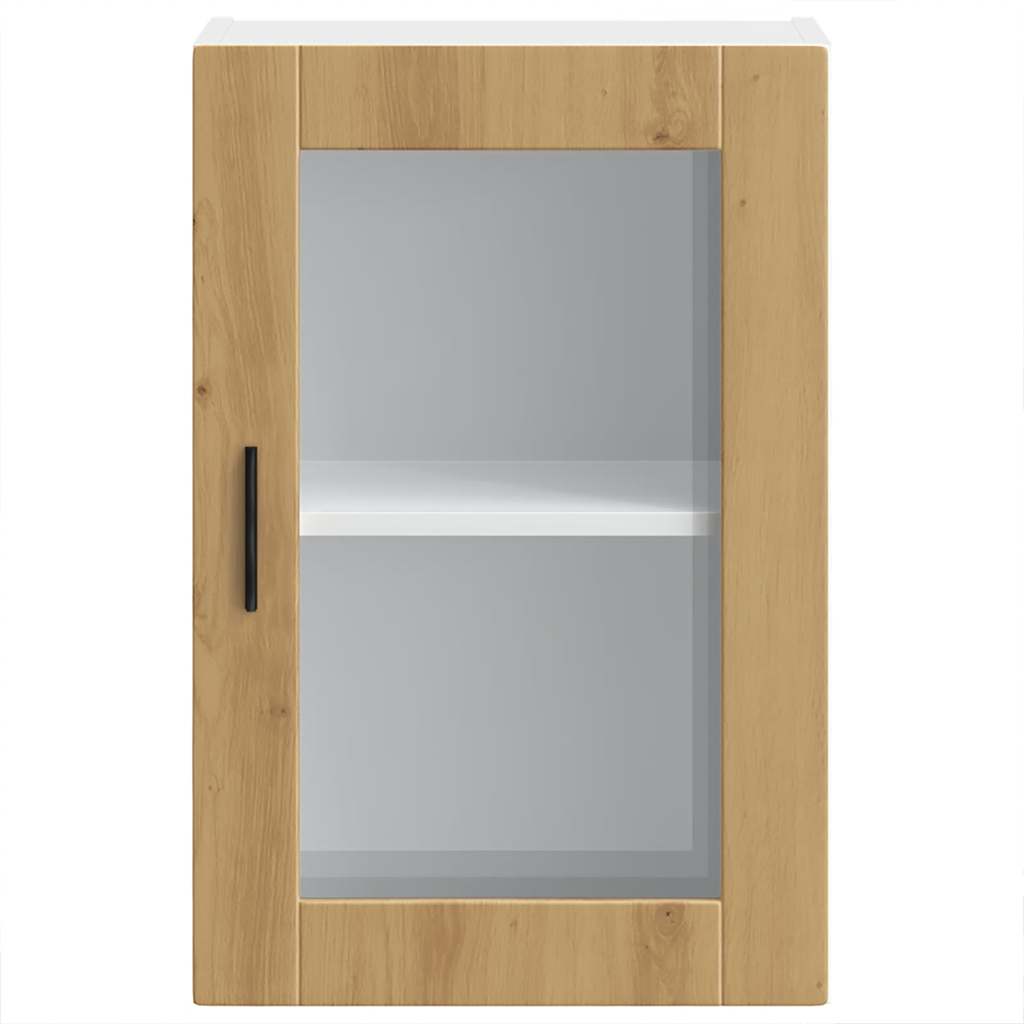 vidaXL Kitchen Wall Cabinet with Glass Door Porto Artisan Oak 6
