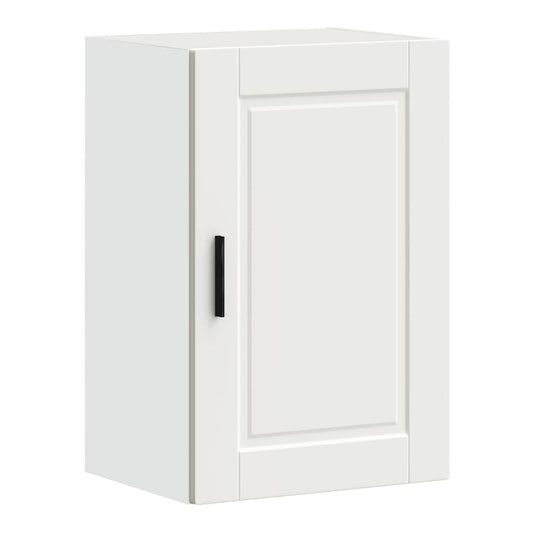 Kitchen Wall Cabinet "Porto" Engineered Wood White 1x wall cabinet (1 door) 40 cm wide 40 cm high–1x wall corner cabinet 57 cm wide 80 cm high 1x wall cabinet (1 door) 40 cm wide 60 cm high