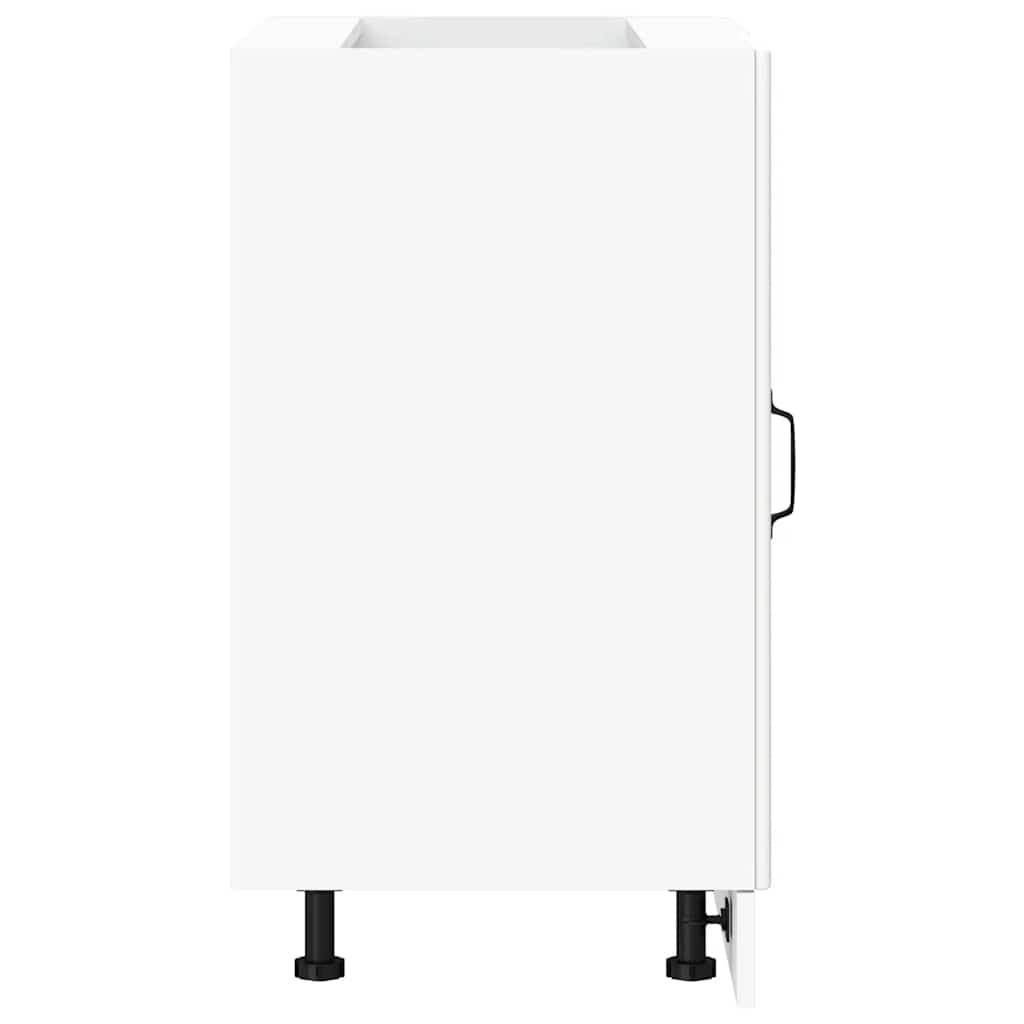 vidaXL Kitchen Base Cabinet Lucca White Engineered Wood 6