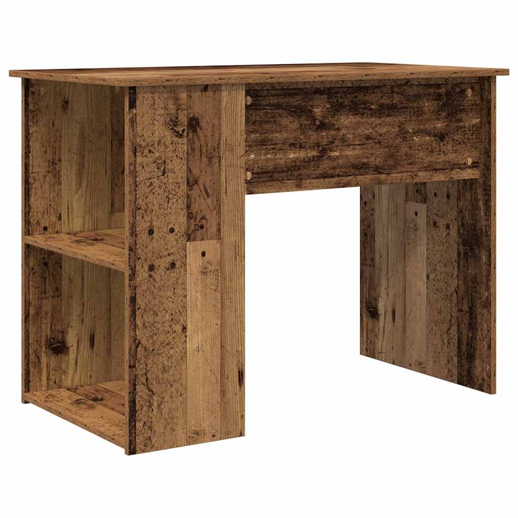 vidaXL Desk Old Wood 100x55x75 cm Engineered Wood 6