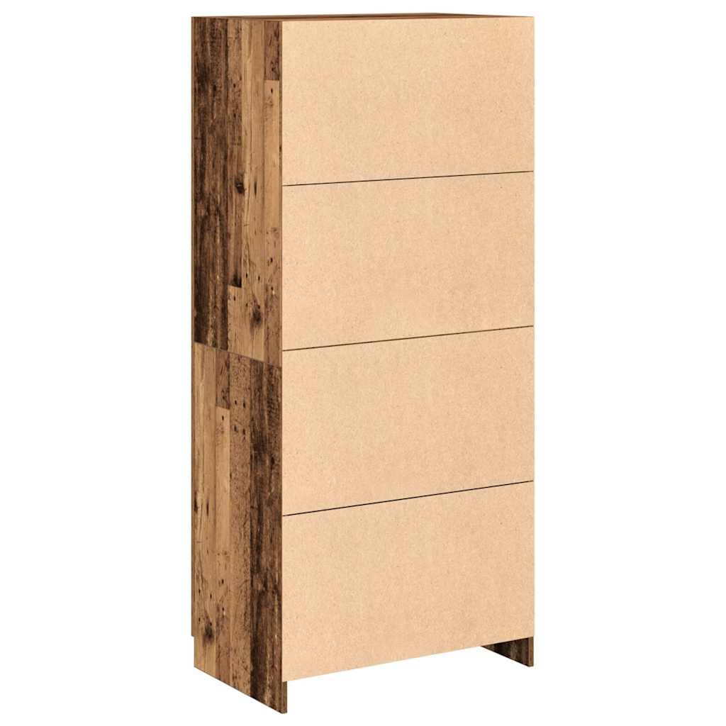 vidaXL Wardrobe Old Wood 90x52x200 cm Engineered Wood 6