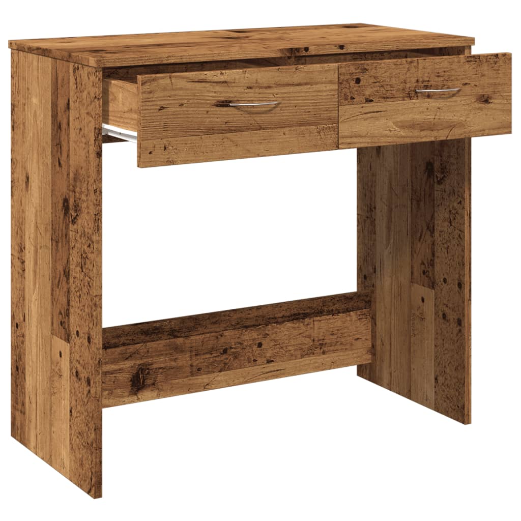 vidaXL Desk Old Wood 80x40x75 cm Engineered Wood 6