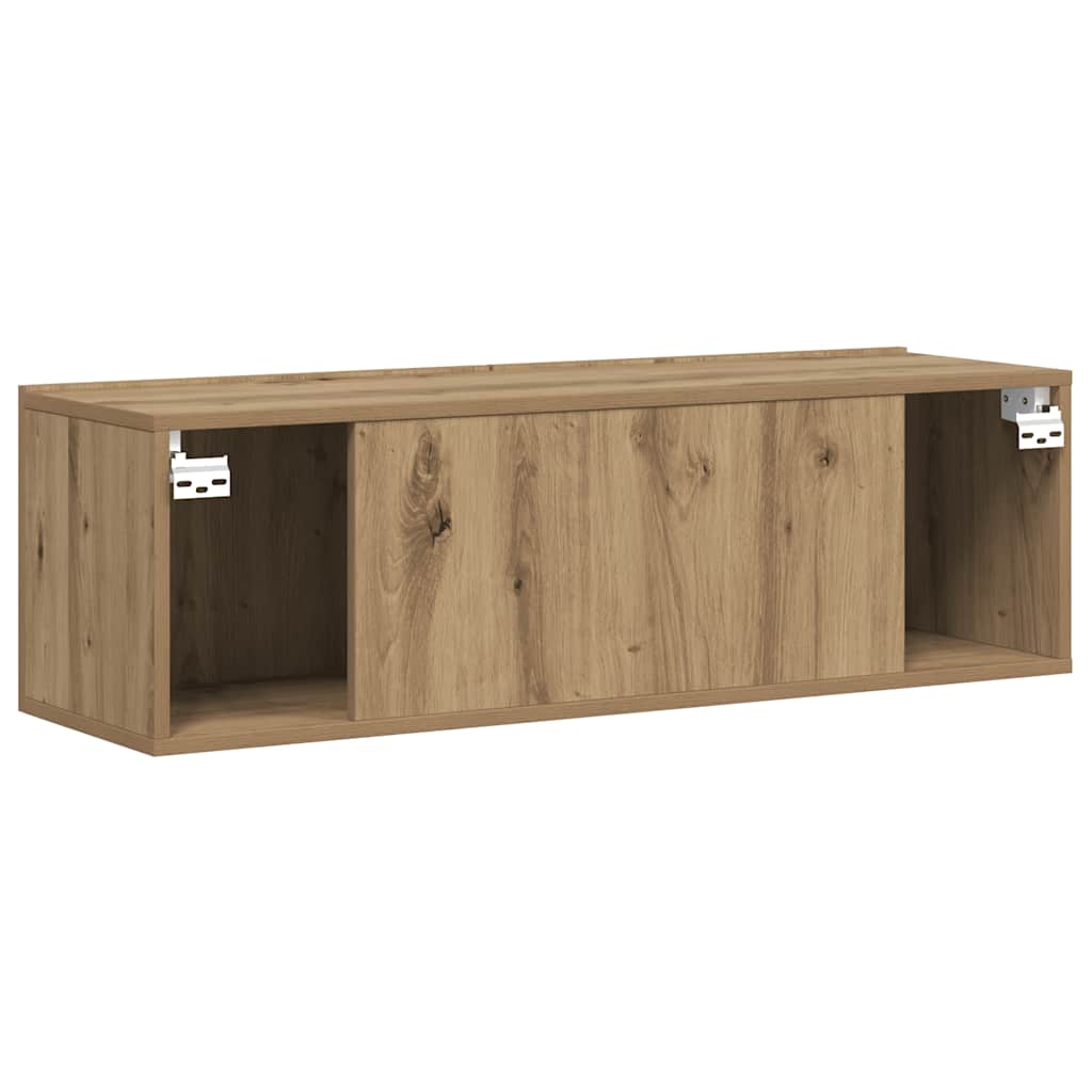 vidaXL Wall Mounted TV Cabinet Artisan Oak 100x30x30 cm Engineered Wood 6