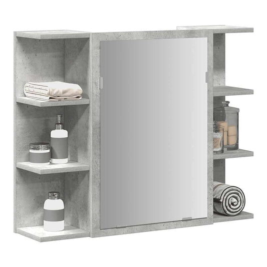 Bathroom Mirror Cabinet 80x20.5x64 cm Concrete grey