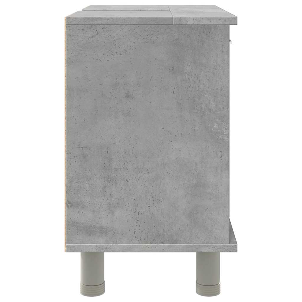 vidaXL Bathroom Cabinet Concrete Grey 60x32x53.5 cm Engineered Wood 6
