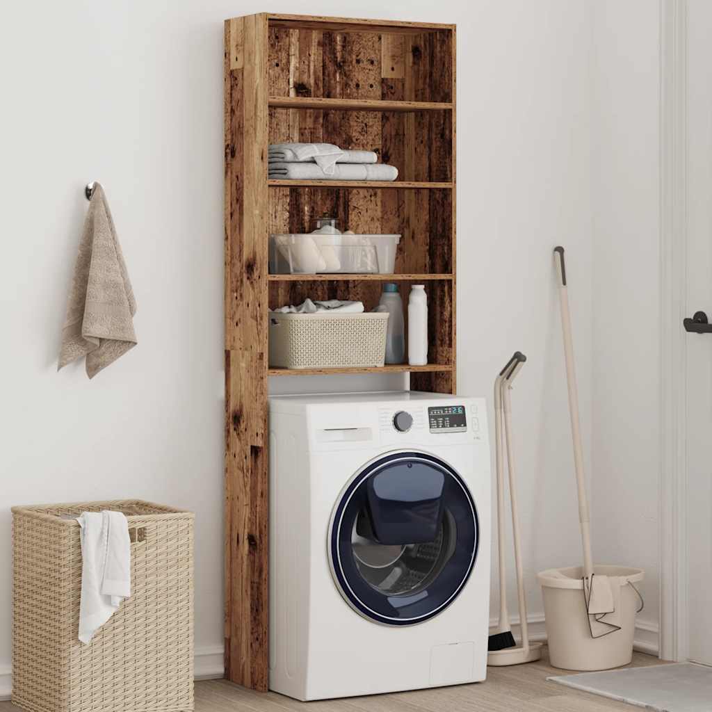 Washing Machine Cabinet 64x24x190 cm Old wood