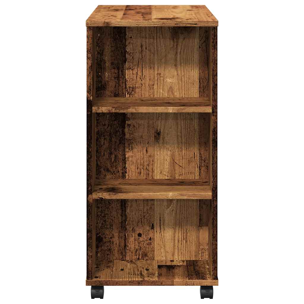 vidaXL Rolling Cabinet Old Wood 60x35x75 cm Engineered Wood 6