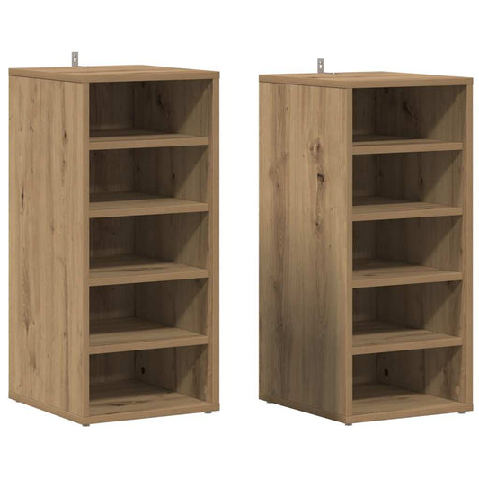 Shoe Cabinet 32x35x70 cm Engineered Wood Width 32 cm Height 70 cm Artisan oak 2x shoe cabinet without door