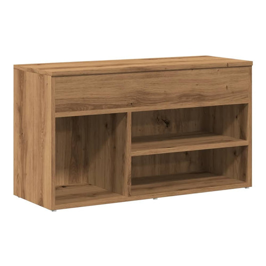 Shoe Bench Engineered Wood Artisan oak 80 x 30 x 45 cm