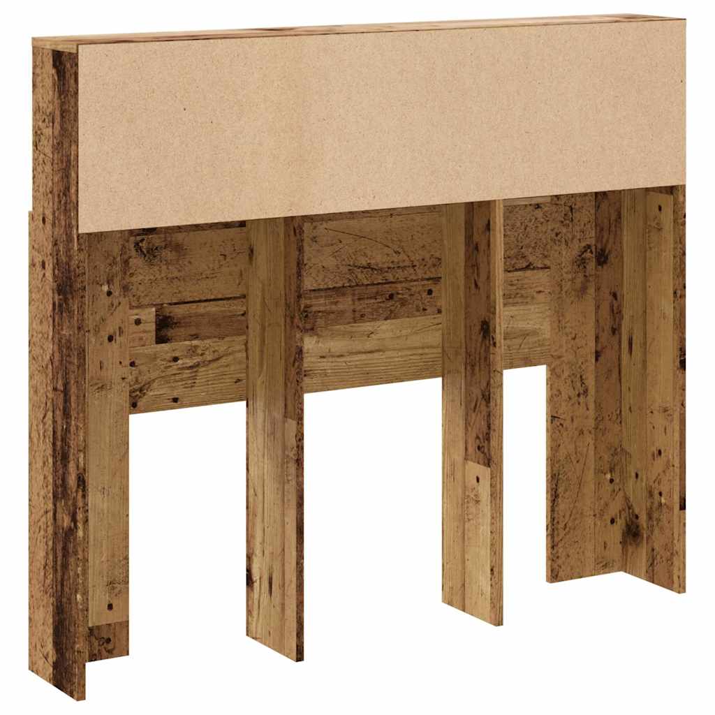vidaXL Headboard Cabinet Old Wood 120x19x103.5 cm Engineered Wood 6