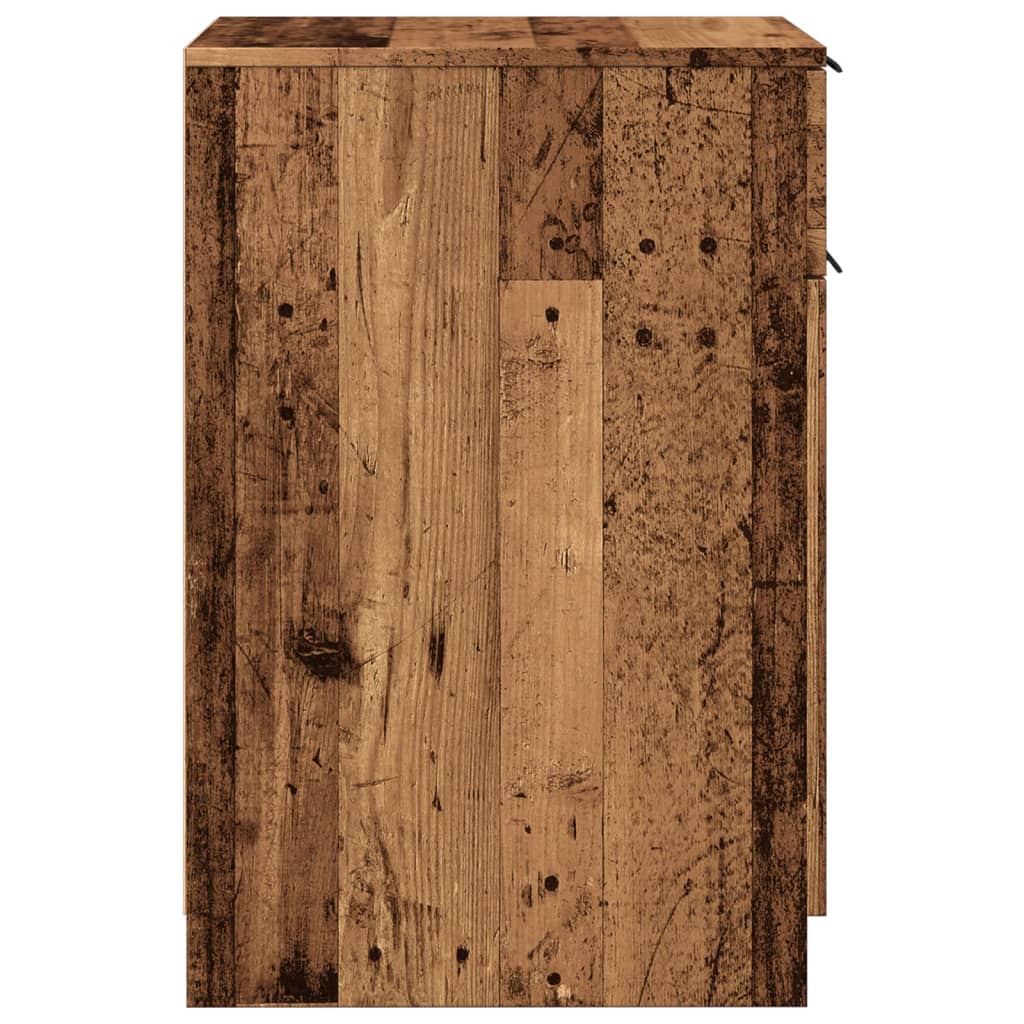vidaXL Desk Cabinet Old Wood 33x50x75 cm Engineered Wood 6