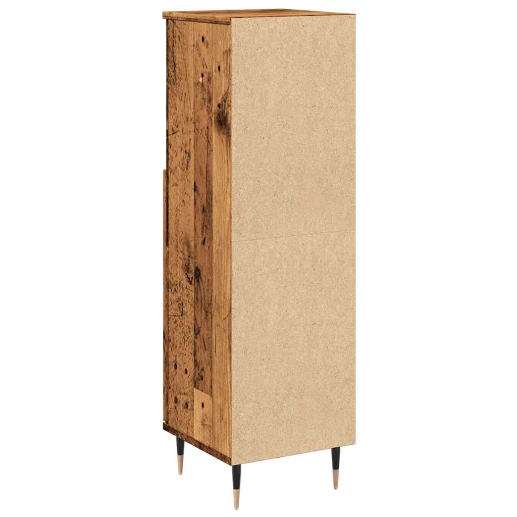 vidaXL Bathroom Cabinet Old Wood 30x30x100 cm Engineered Wood 6