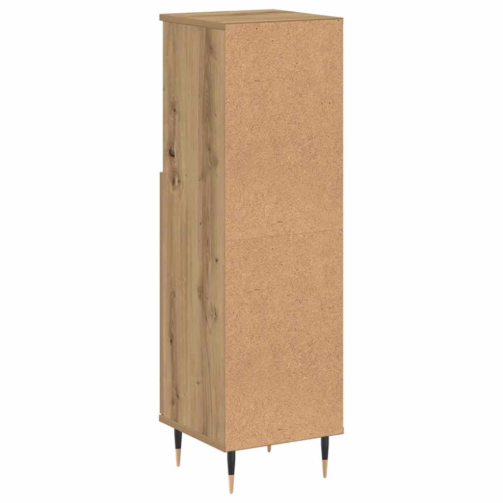 vidaXL Bathroom Cabinet Artisan Oak 30x30x100 cm Engineered Wood 6