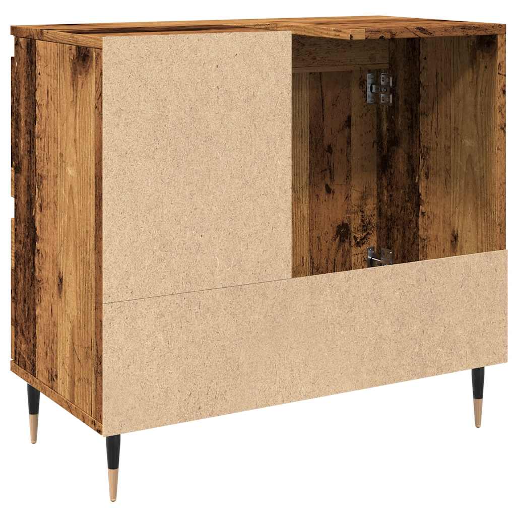 vidaXL Bathroom Cabinet Old Wood 65x33x60 cm Engineered Wood 6