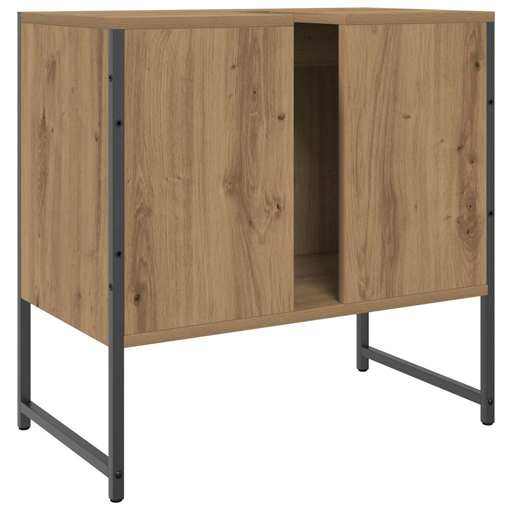 vidaXL Bathroom Sink Cabinet Artisan Oak 60x33x60 cm Engineered Wood 6
