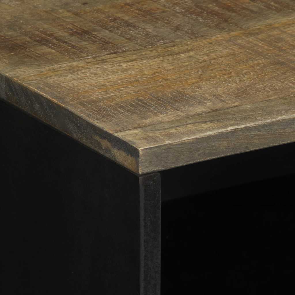 vidaXL Bedside Cabinet Light Grey 50x33x60 cm Solid Wood Mango 6