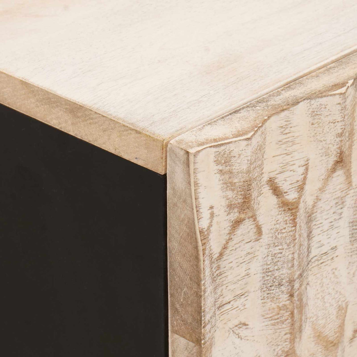 vidaXL Bedside Cabinet White 50 x 33 x 60 cm Solid Mango Wood 6