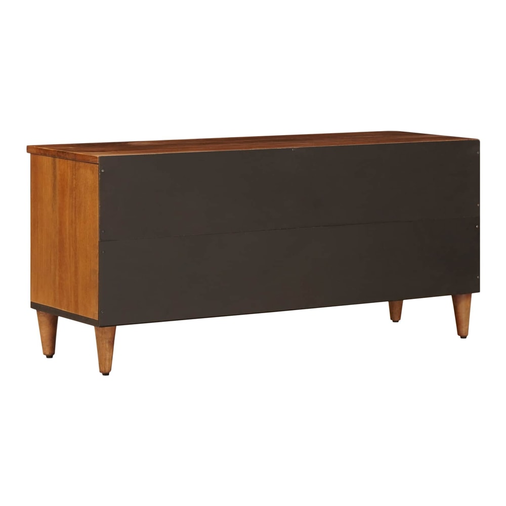 TV Cabinet with Shelf 100 x 33 x 46 cm Solid Mango Wood Walnut
