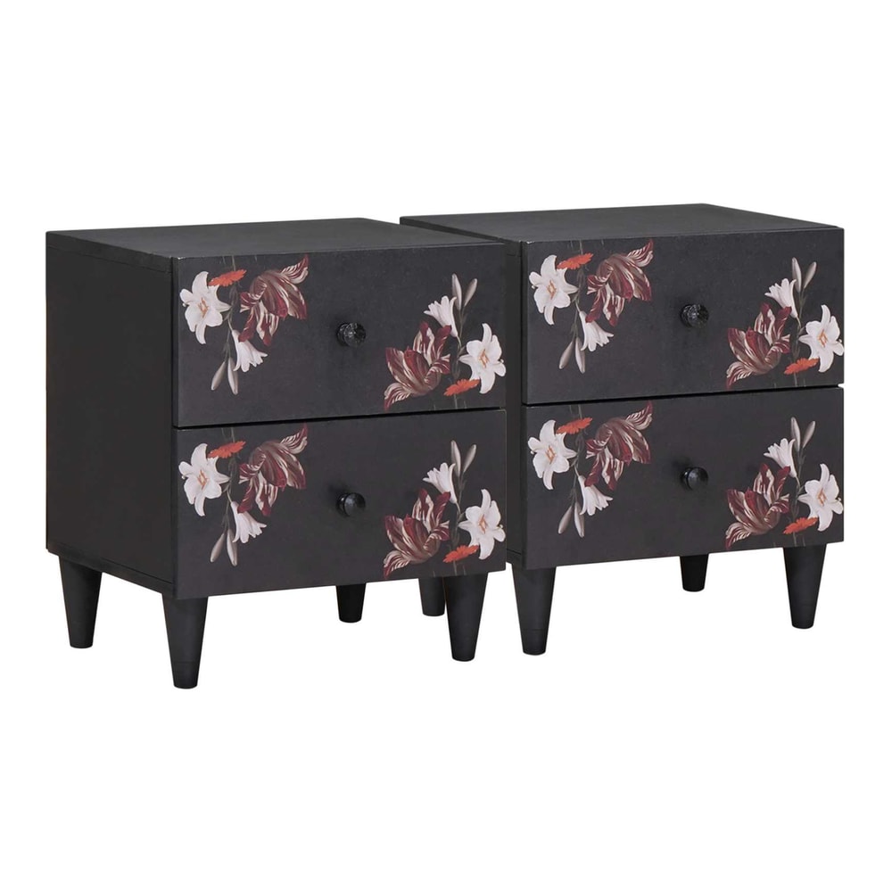 Bedside Table Brown 40 x 33 x 46 cm Solid Mango Wood 2