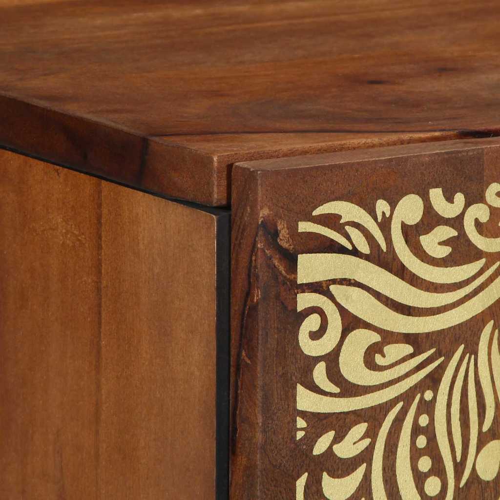vidaXL Wall Cabinet Honey Brown 38 x 33 x 48 cm Solid Mango Wood 6