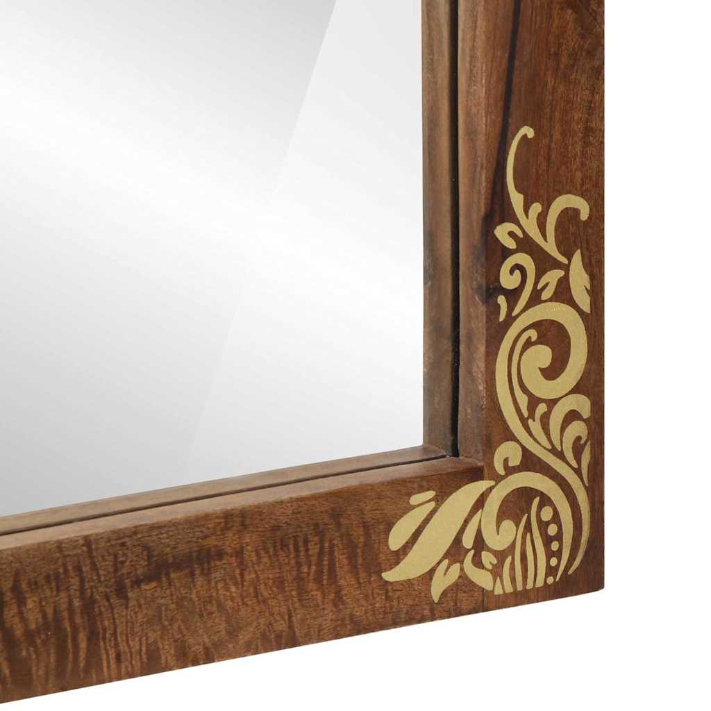 vidaXL Bathroom Mirror Honey Brown 70 x 50 x 2.5 cm 6