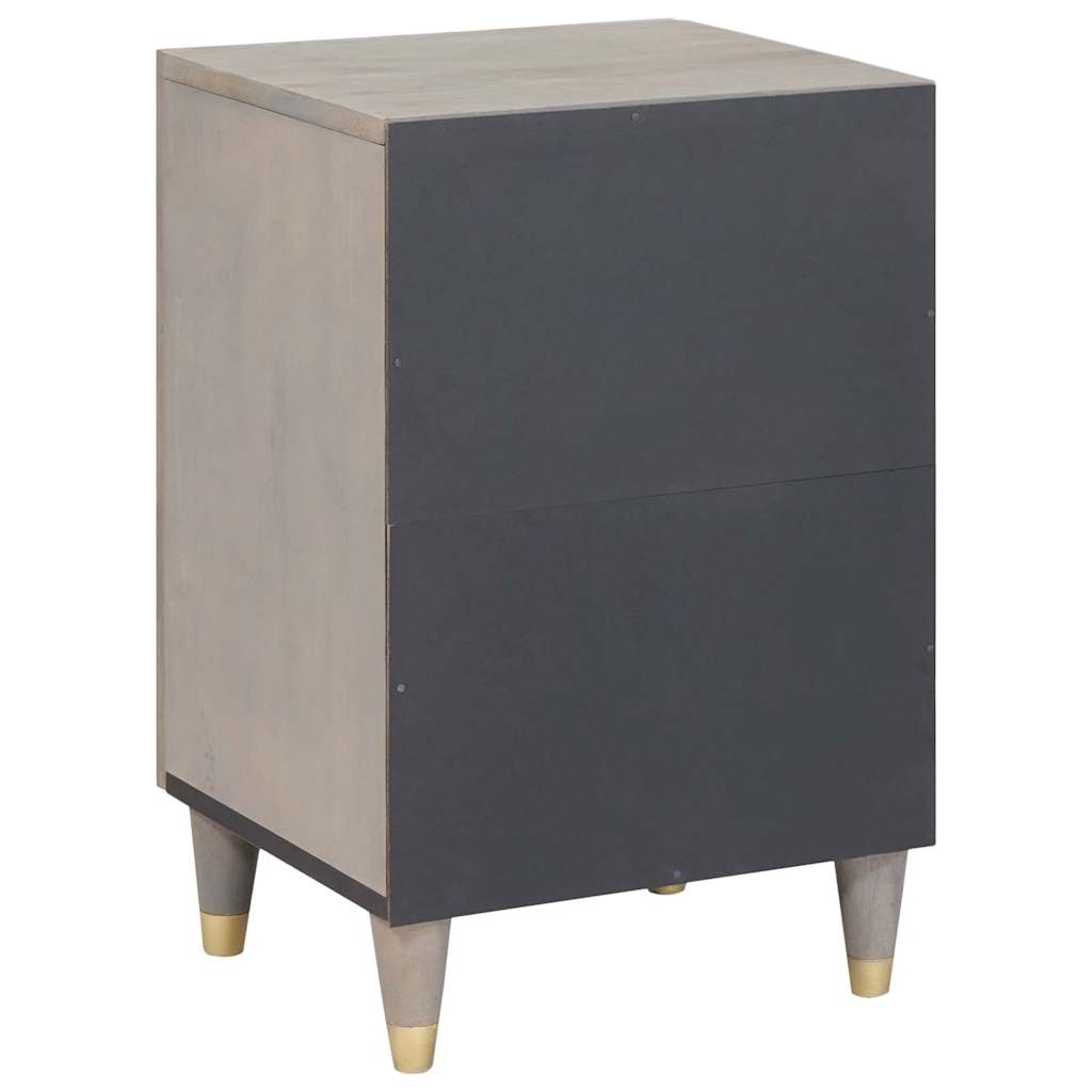 vidaXL Bathroom Cabinet Grey 38 x 33 x 58 cm Solid Mango Wood 6